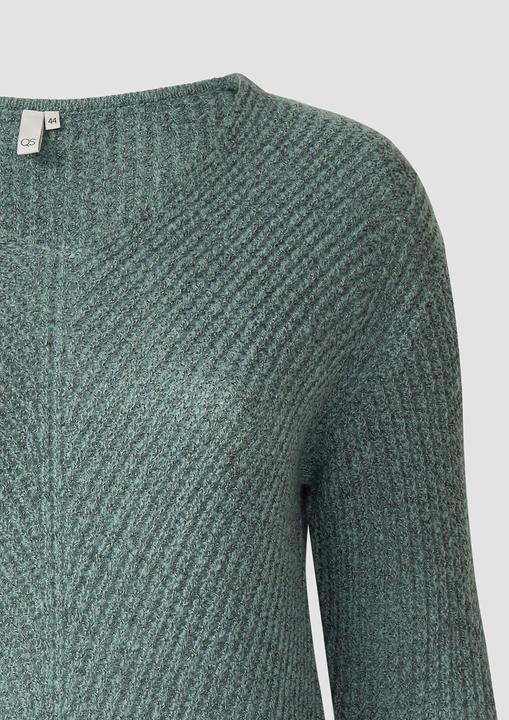 Produktbild S.Oliver Strickpullover Melierter Pullover mit überschnittener Schulter (44)