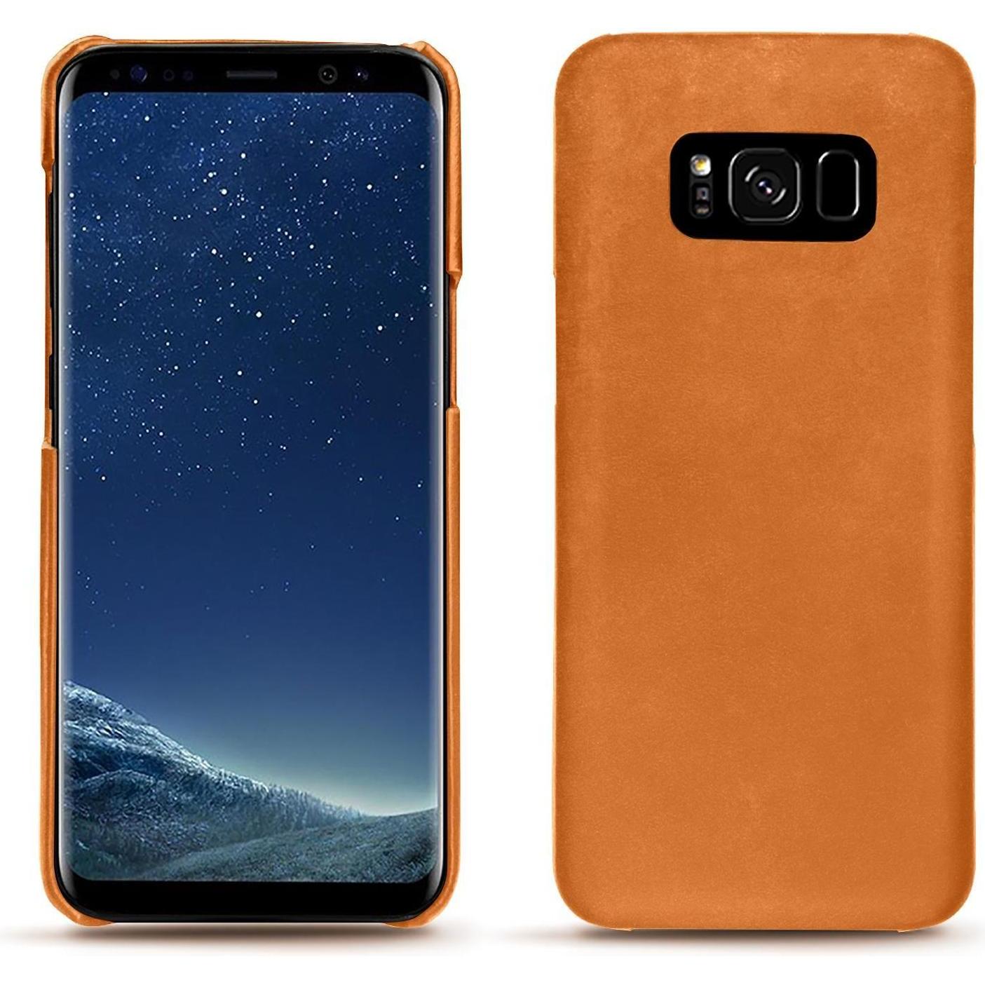 Noreve Lederschutzhülle (Samsung Galaxy S8), Smartphone Hülle, Orange