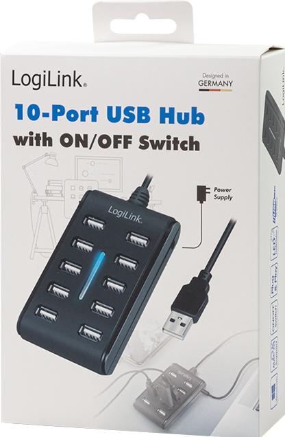 Immagine prodotto LogiLink UA0129 (USB-A, 10 porte)