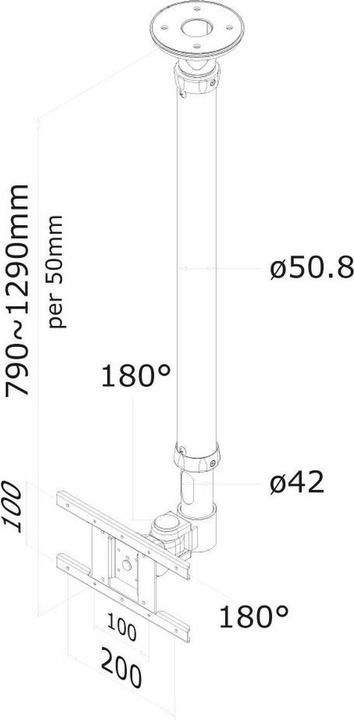 Image du produit Neomounts Fpma-C100 (Plafond, 30", 12 kg)