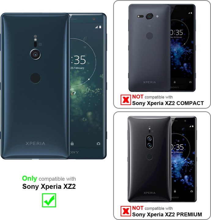 Produktbild Cadorabo Flower Book Cover (Sony Xperia XZ2)