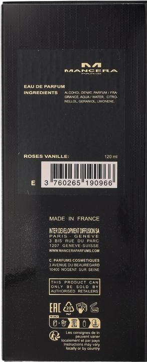 Actual product image Mancera Roses vanilla (Eau de parfum, 120 ml)