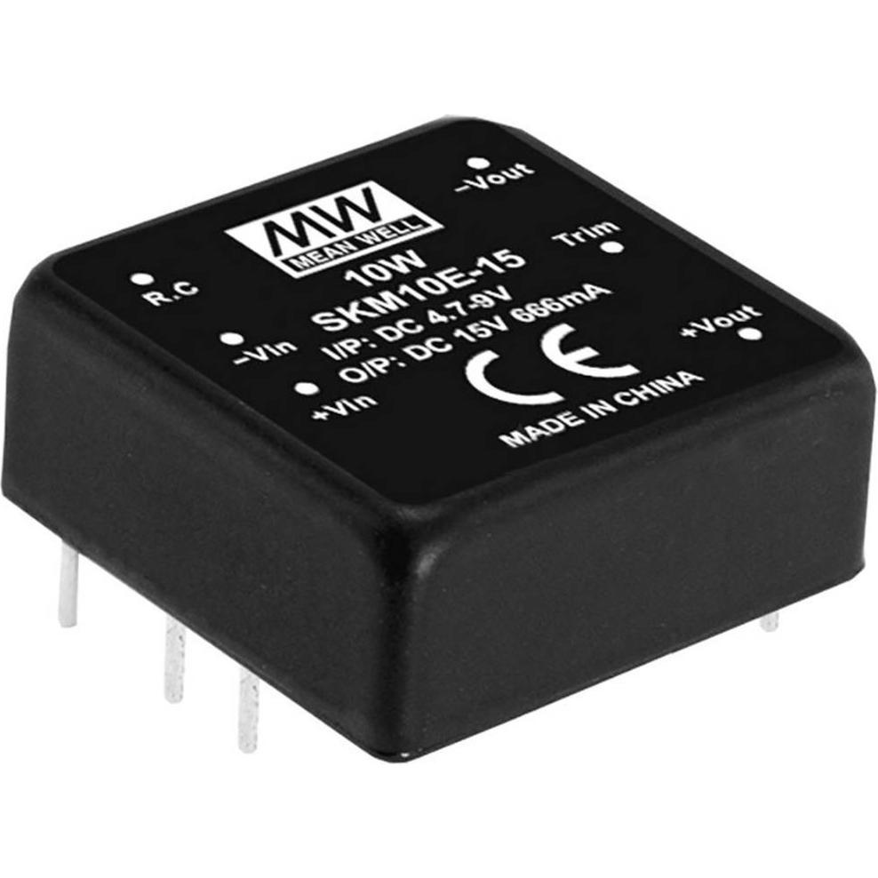MeanWell, Convertitore di tensione, Moduli convertitore DC/DC Serie SKM10 DIP x1 Custodia singola uscita 1 regolata