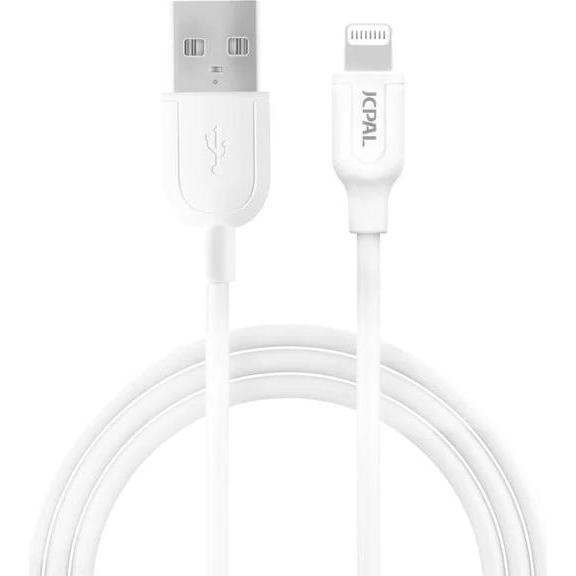 JCPAL Linx Classic USB-A Cable with Lightning connector 2m - White (2 m, USB 3.2 Gen 1), USB Kabel