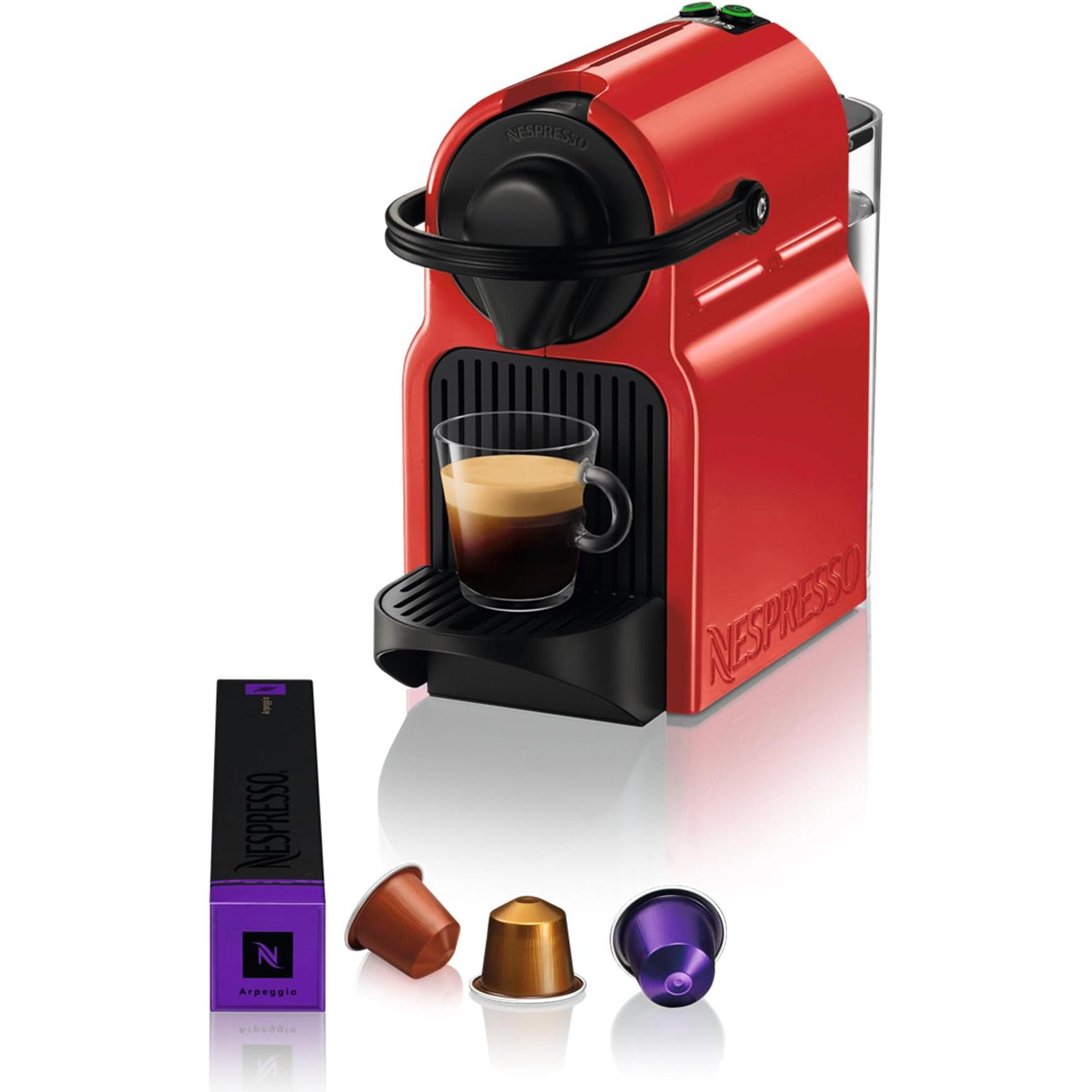 Krups Rosso Caffettiera Yy1531fd Nespresso Inissia Rouge, Macchina Da Caffè A Capsule,