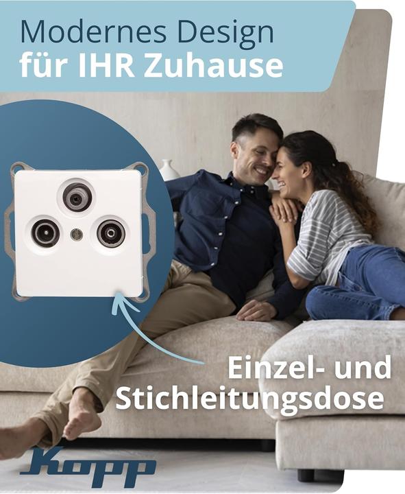 Actual product image Kopp Insert TV, radio, SAT socket Paris White 921402082