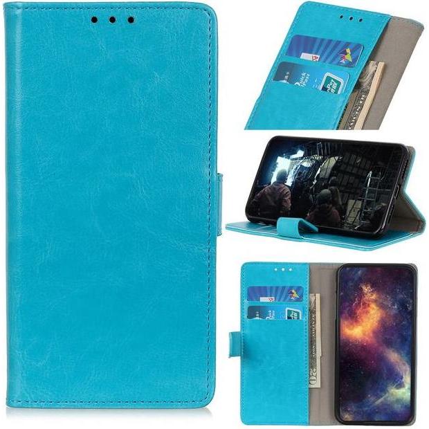 Thumbnail - MU Classic Crazy Horse Leder Bookcover Series (Nokia 3.2), Smartphone Hülle, Blau