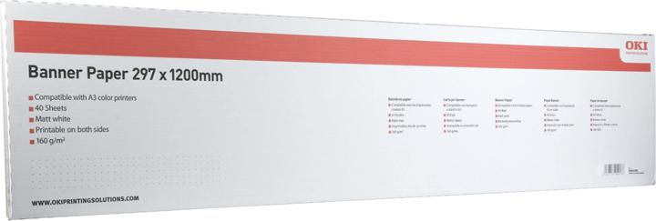 Actual product image OKI Banner paper (160 g/m², 120 cm, 29.70 cm)
