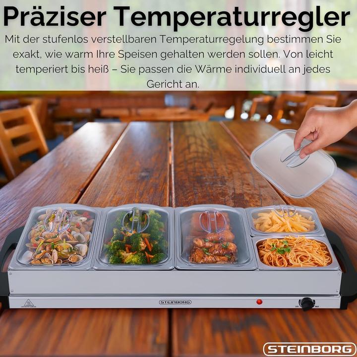 Immagine prodotto Steinborg Buffetwärmer mit 5 Speisebehältern