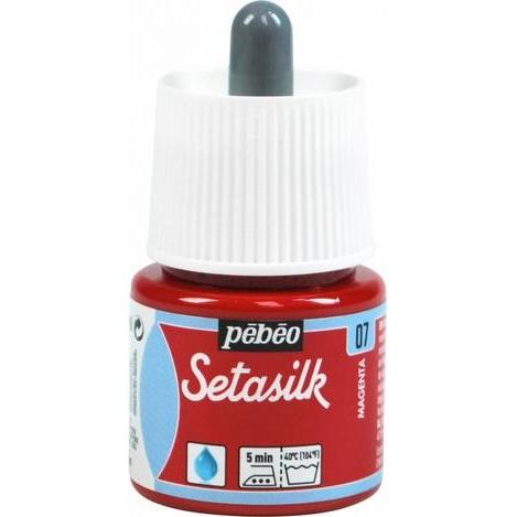 Pebeo, Künstlerfarbe + Bastelfarbe, Setasilk (Magenta, 45 ml)