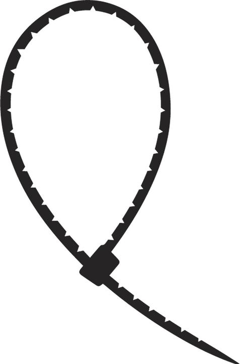Actual product image Semloc Cable tie twist & lock 2.8x150 black (Plastic cable ties, 150 mm, 100 pcs.)