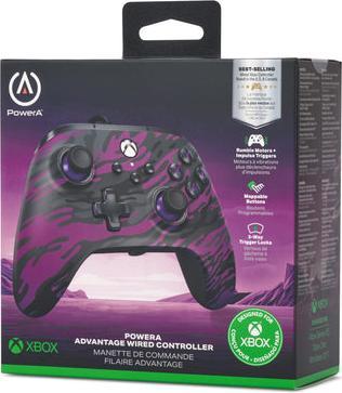 Produktbild PowerA Advantage Wired Controller -peliohjain, Purple Camo, Xbox (Xbox Series S, Xbox Series X)