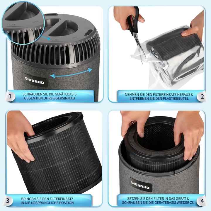 Produktbild Grundig Luftreiniger mit HEPA- und Aktivkohlefilter (49 m²)