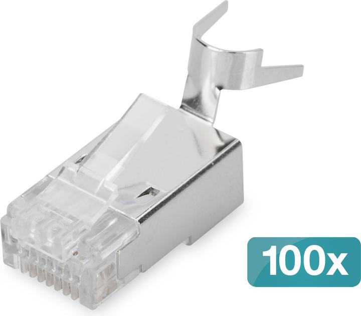 Immagine prodotto Digitus Spina modulare CAT 6A, 8P8C, schermata per fili pieni AWG 22-23, 100 pezzi (Connettore del cavo di rete)
