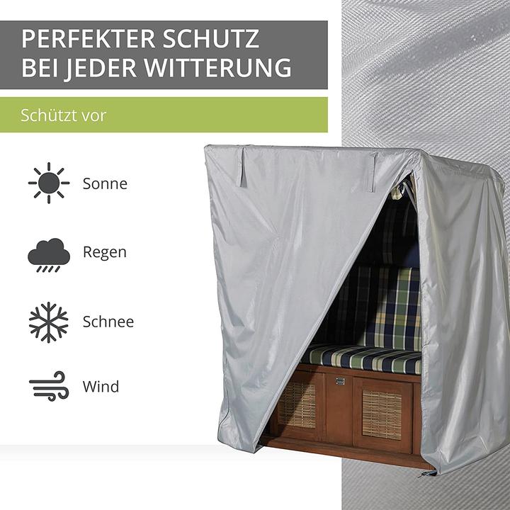 Produktbild Mehr Garten Schutzhülle für Korbsessel | 103 x 93 x 165/140 cm | 3-fach gewebtes Polyester