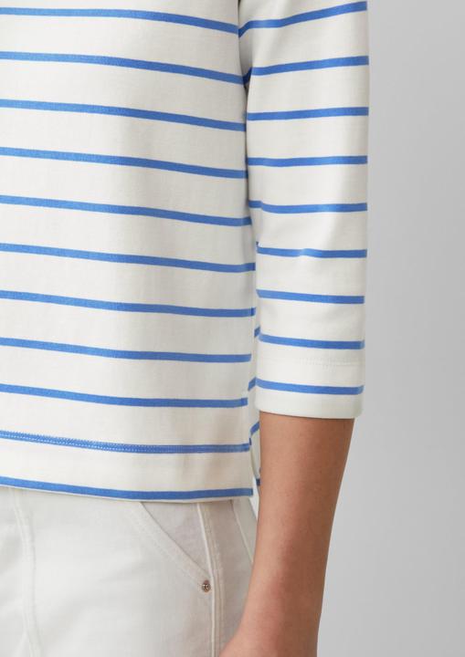 Produktbild S.Oliver Sweatshirt Geringeltes Sweatshirt mit U-Boot-Ausschnitt (46)