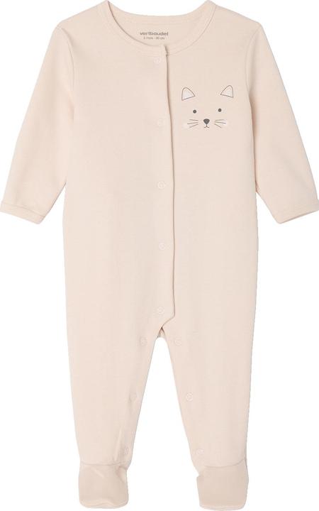 Actual product image Vertbaudet Bio-Kollektion: Baby Strampler mit Katze (50)