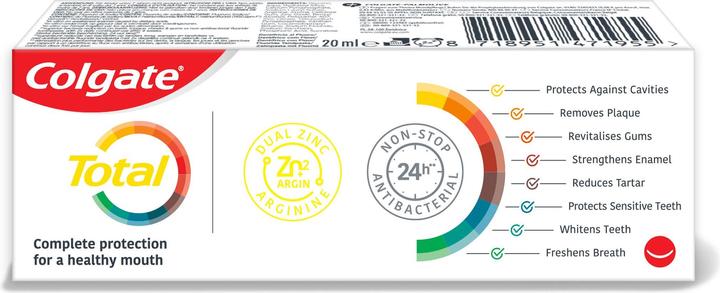 Actual product image Colgate Total Original, travel size (20 ml)