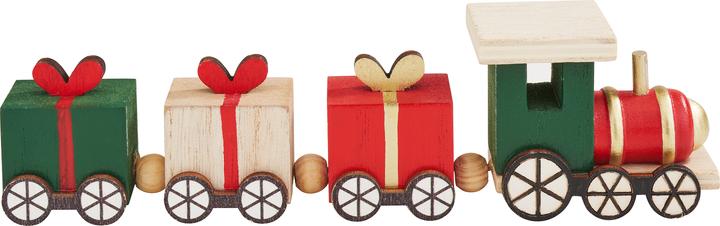 Actual product image VBS Miniatur Holz-Eisenbahn, mit 3 Geschenke-Waggons