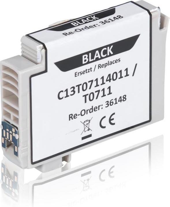 Produktbild Inkadoo Druckerpatronen kompatibel zu Epson C13T07114011 / T0711 Tintenpatrone, schwarz Schwarz (BK)
