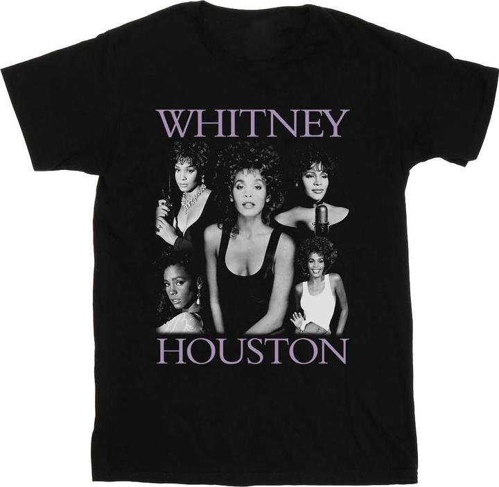 Actual product image Whitney Houston Womens/Ladies Multiple Pose Cotton Boyfriend T-Shirt (XXL)