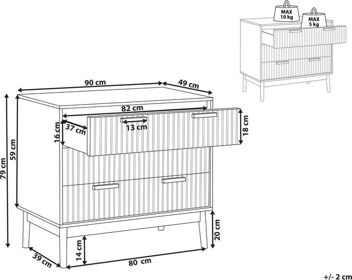Image du produit Beliani Lynwood (90 x 49 x 79 cm)
