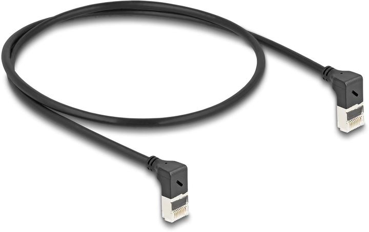 Actual product image Delock RJ45 network cable Cat.6A S/FTP Slim 90° top / top (S/FTP, CAT6a, 0.50 m)