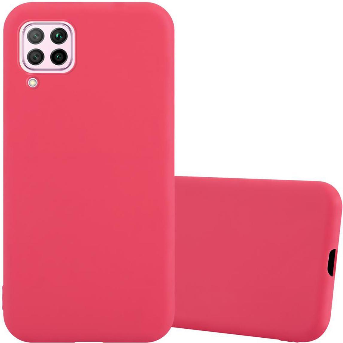 Cadorabo TPU Candy Cover (Huawei Nova 7i, Huawei P40 Lite, Huawei Nova 6 SE), Smartphone Hülle, Rot