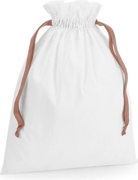 Actual product image Westford Mill Ribbon Cotton Drawstring Gift Bag