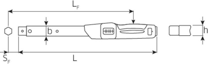 Image du produit Stahlwille Clé dynamométrique pour outil à emmancher (160 - 800 Nm)