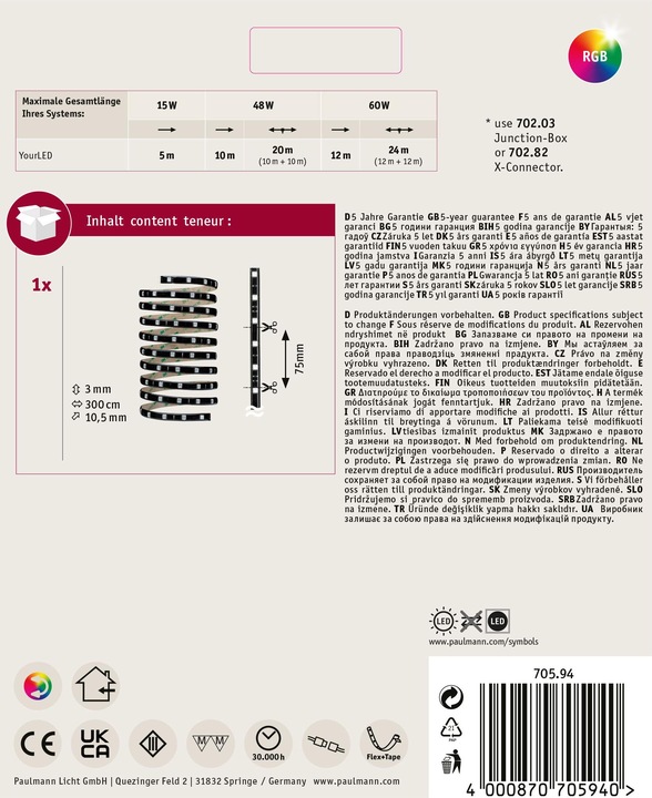 Actual product image Paulmann YourLED (RGB, 300 cm, Indoor)