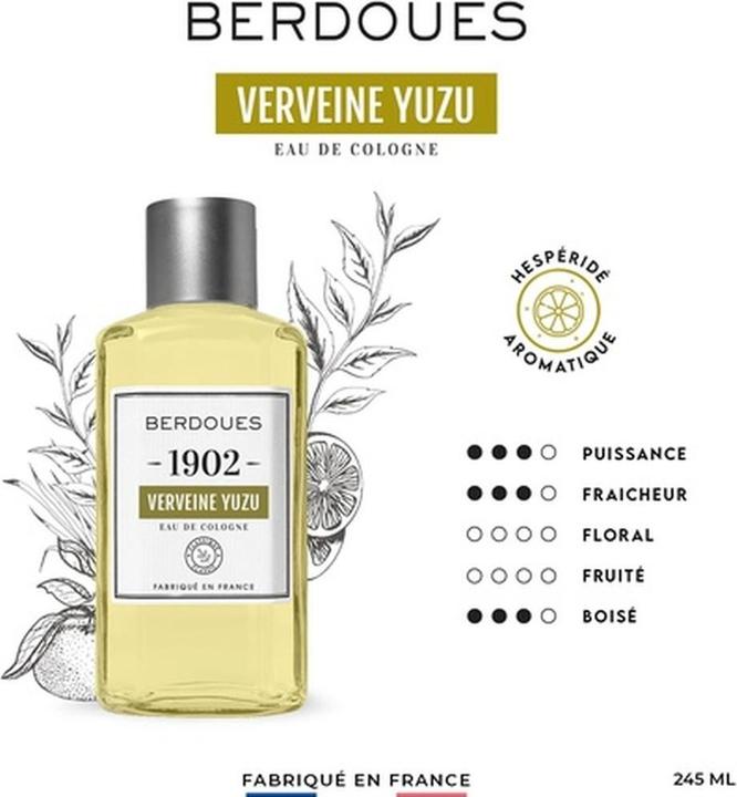 Immagine prodotto Berdoues 1902 Verveine Yuzu di Eau de Cologne 245 ml (Eau de cologne, 245 ml)