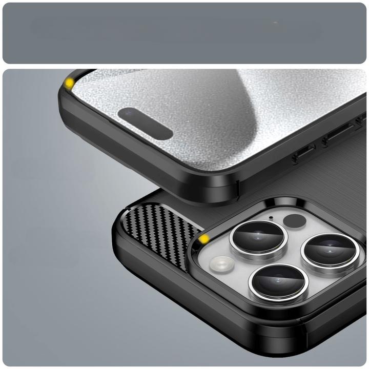 Produktbild Cover-Discount iPhone 16 Pro - Metall Carbon Look Hülle (Apple iPhone 16 Pro)