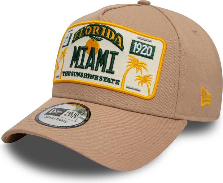 Produktbild New Era E-Frame Snapback Cap - PLATE Florida Miami (One Size)