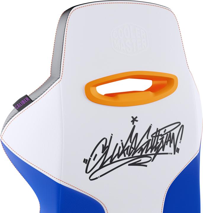 Actual product image Cooler Master Fauteuil Caliber X2 Street Fighter 6 Luke (Blanc/Bleu/Orange)
