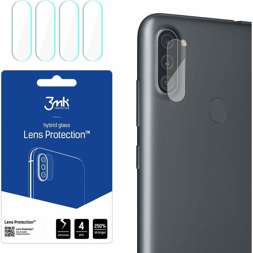 3MK Lens Protect Sam A115 A11 Ochrona na obiektyw aparatu 4szt (1 Stück, Samsung Galaxy A11), Smartphone Schutzfolie