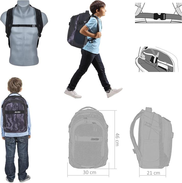 Produktbild Bestway Schulrucksack-Set mit Trinkflasche (26 l)