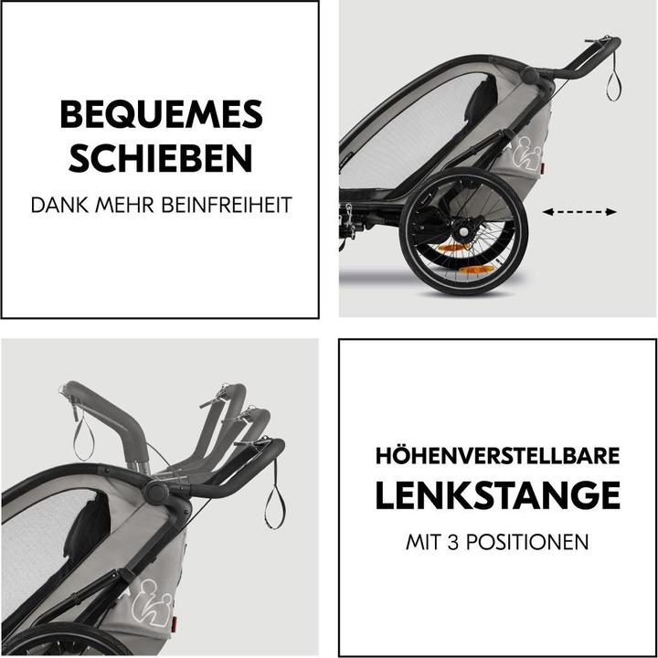 Actual product image Hauck 3in1 Fahrradanhänger Bike N Walk Duo für