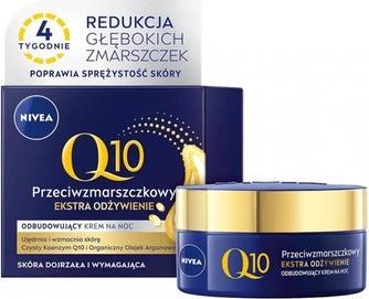 Produktbild NIVEA Q10 Przeciwzmarszczkowy odbudowujący krem odżywiający do skóry dojrzałej i wymagającej na noc (50 ml, Nachtcreme)
