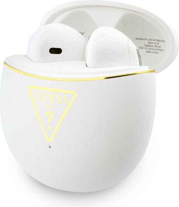 Productafbeelding Guess TWS Earphones Gold Line Triangle white (4 h, Draadloze)