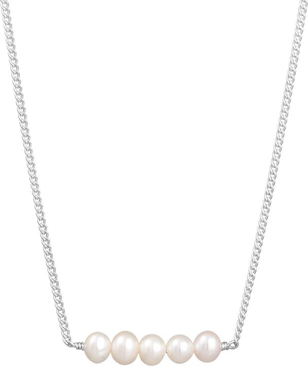 Produktbild Kuzzoi Halskette Herren Süsswasserperlen Elegant 925 Silber (925er Sterling Silber, Süsswasserzuchtperlen, 45 cm)