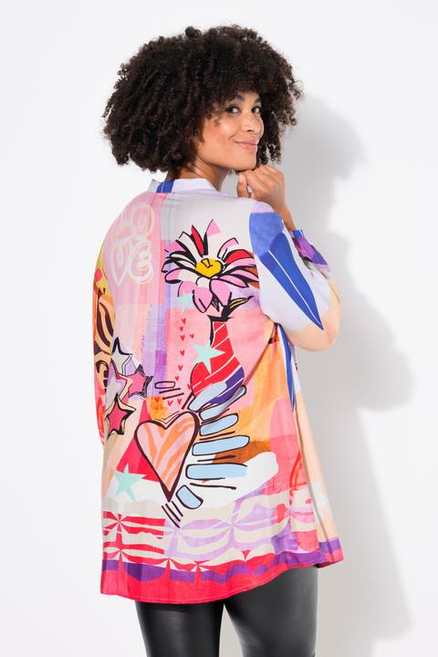 Produktbild Angel of Style Tunika, A-Linie, Alloverdruck, Langarm (54)