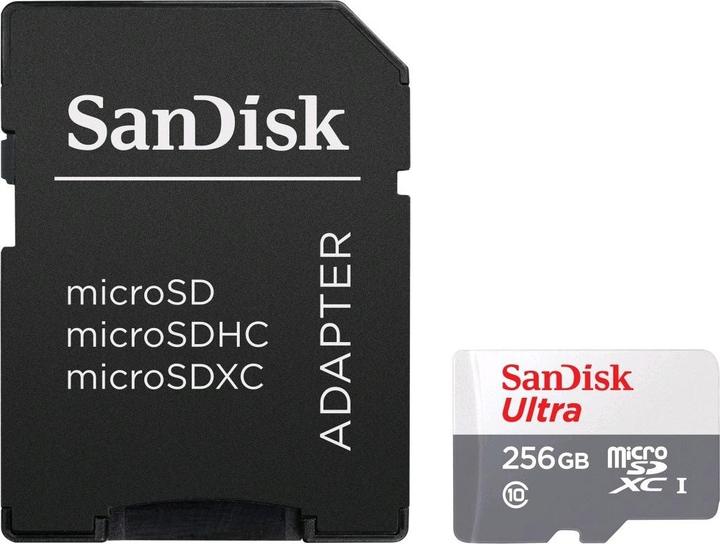 Produktbild SANDISK Ultra Lite microSDXC Ad. 256GB 100MB/s (256 GB, microSDXC, U1, UHS-I)