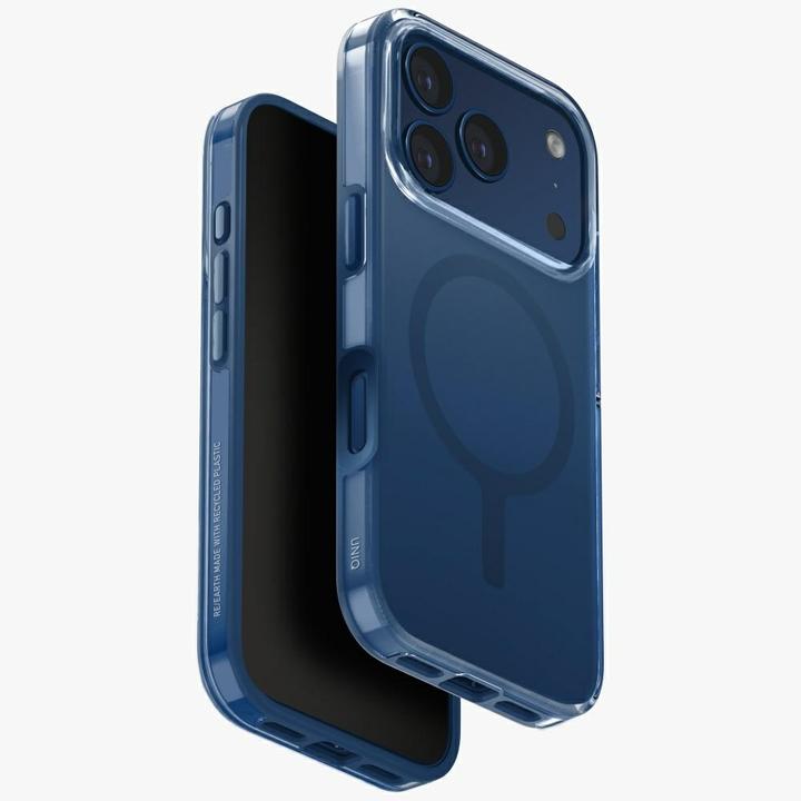 Actual product image Uniq Clario Case for iPhone 17 Pro Magclick Charging Blue (Apple iPhone 17 Pro)