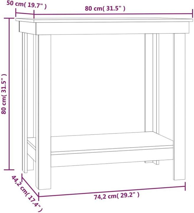 Image du produit vidaXL Werkbank (80 cm, 50 cm)