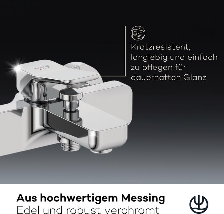 Produktbild Kludi X3 Wannenarmatur Aufputz, Wannenfüll- und Brause-Einhandmischer