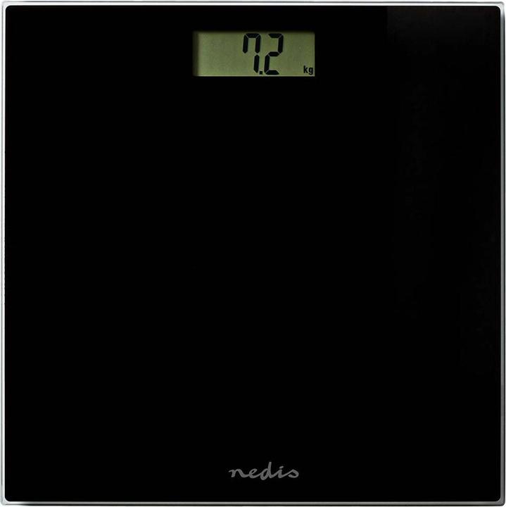 Actual product image Nedis Personal scale | Digital | Black | Tempered glass | Max. weighing capacity: 150 kg (150 kg)