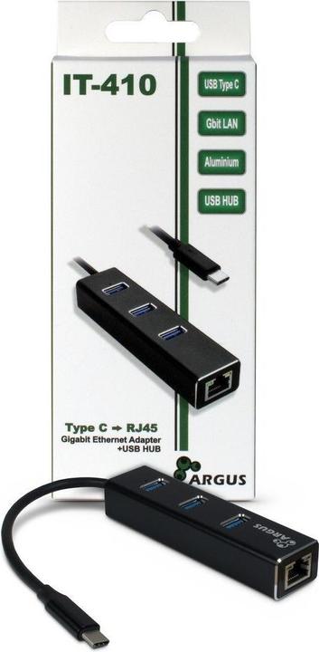 Produktbild Intertech Argus IT-410 Lan Adapter (USB-C, 4 Ports)
