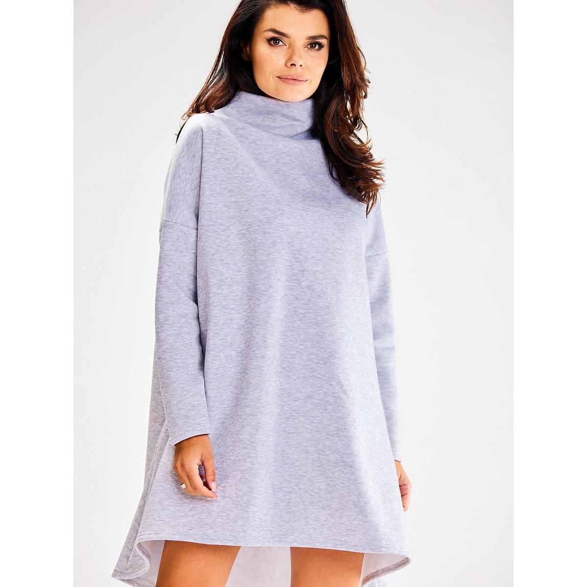 Awama, Damen, Kleider, Alltagskleid, Grau, (L, XL)