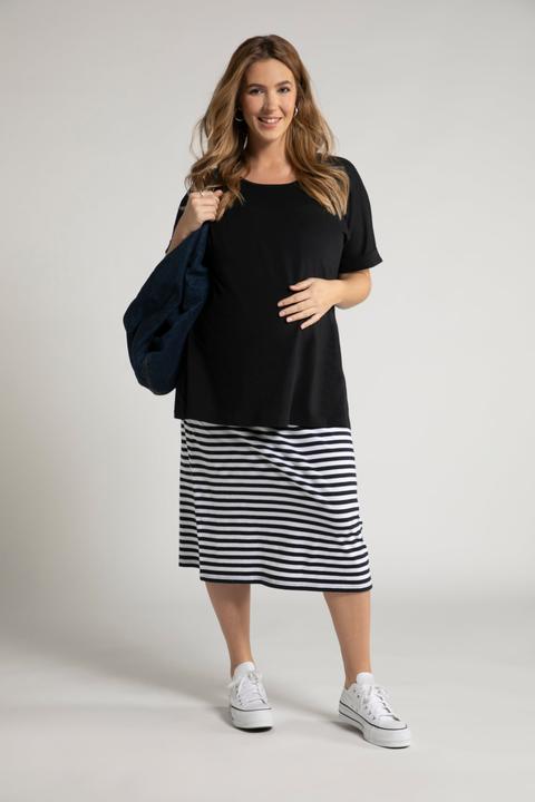 Produktbild Ulla Popken Bellieva-Kleid, Jersey, oversized, doppellagig, Halbarm, GOTS (54)